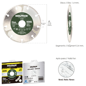 Disco Diamante Ø 115 mm. Marmo - Product Image 2