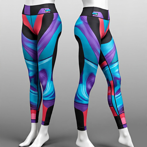Customized Digital Print Sublimation Leggings Workout Exercise <b>High</b> Waist Print Yoga Sublimation Pants Compression Print Legging - Product Image 4