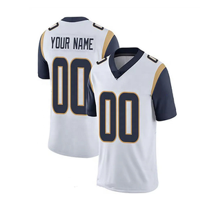 Maillot de football américain personnalisé, maillot de football en mesh cousu, impression numérique, maillot de football américain blanc et orange - Product Image 3