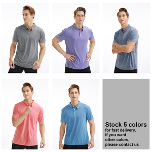 . Polo de golf pour hommes avec manches courtes et col design léger et confortable pour la gym de voyage et la vie quotidienne - Product Image 1