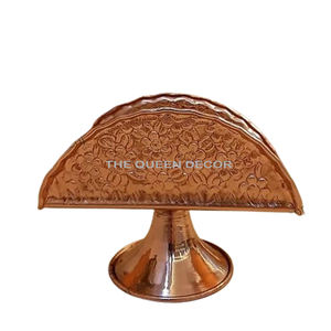 Anneau de serviette de luxe fait main, rond, en aluminium, en forme de feuille, pour la décoration de table de mariage, en stock et prêt à l'emploi - Product Image 4