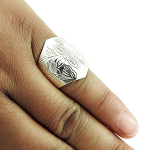 Sólido 925 Plata de Ley Artesanal Look Grabado Diseño único Anillo fino Hecho a mano Joyería Bohemia Precio directo de fábrica Proveedores - Product Image 2