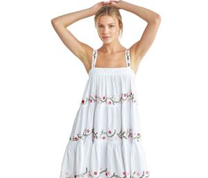 Vestidos bordados de estilo mexicana para mujer, Vestido corto informal Sexy sin mangas a la moda - Product Image 1