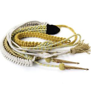 Venta al por mayor 2025 por encargo OEM hombro Aiguillette ShineGold Wire Aiguillette Gold Wire Cord equipo de defensa personal personalizado - Product Image 4