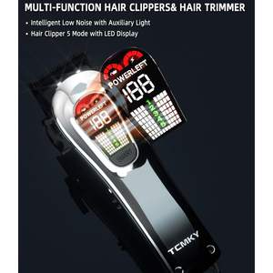 Ensemble de tondeuses à cheveux sans fil professionnelles pour hommes, tondeuses à barbe avec prise américaine, kit de coupe de cheveux alimenté par batterie - Product Image 6