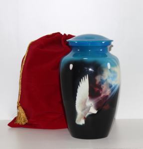 Urne funéraire en métal de style européen classique pour les cendres humaines, d'animaux de compagnie et de bébés - Écologique et durable, plusieurs tailles et designs - Product Image 3