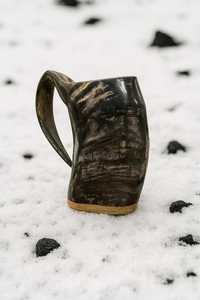 แก้วมักรูปเขาควายทำมือขายดีดีไซน์จากธรรมชาติที่เป็นเอกลักษณ์งานฝีมือที่ทนทานเหมาะสำหรับคนรักกาแฟหรือชาจากอินเดีย - Product Image 6