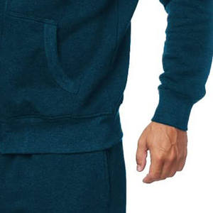 2025 hommes de haute qualité deux pièces survêtements à capuche ensemble personnalisé lettre impression Logo couleur unie blanc plaine survêtement pour Jogging - Product Image 3