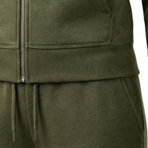 Ensemble de survêtement pour femmes en gros, 100% coton, couleur unie, fermeture éclair personnalisée, dernier design, jogging athlétique, vêtements de sport, salle de sport - Product Image 5