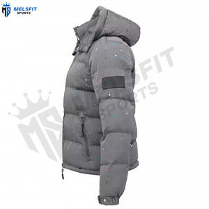 Vestes d'hiver matelassées pour hommes de qualité supérieure, personnalisées, avec col montant, logo frontal, respirantes, coupe-vent, écologiques, vente en gros - Product Image 4