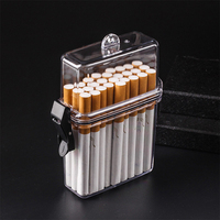 Étui à cigarettes transparent avec sangle de cou personnalisée, étanche, pochette de rangement pour briquet, style Ins, accessoires de fumeur portables