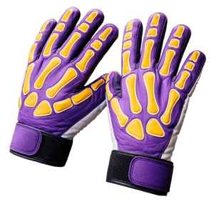 Gants de football américain avec paume adhérente et dos de la main rembourré pour un contrôle optimal, pour équipes de compétition (vente en gros) - Product Image 1