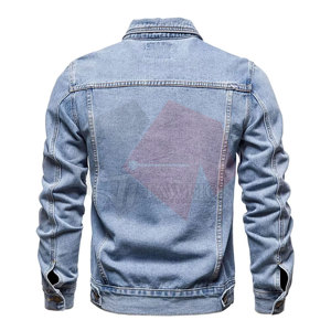 Veste originale décontractée pour hommes automne hiver style vintage denim délavé décoration boutons vente en gros OEM - Product Image 5