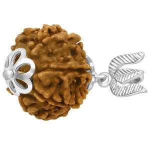 Pendentif Trishul en argent 925 avec Rudraksha 7 Mukhi népalais, 100% original et certifié, pendentifs et breloques de qualité supérieure - Product Image 3