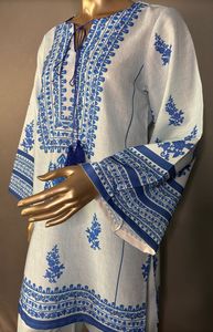 Pakistani punjabi สีดำพิมพ์ลายดิจิตอลสั้น kurta shalwar ชาติพันธุ์แขน pakistani กับ sharara pallazo farshi shalwar อินเดีย - Product Image 5