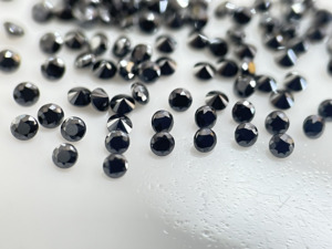 Negro 1mm Moissanite Redondo Corte brillante VVS Pureza Moissanite VVS Redondo Moissanite suelto Calidad AAA - Product Image 6