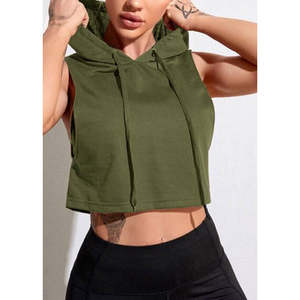 Sporty Street Women Sleeveless <b>Hoodies</b> Soft Texture Modern Design Lightweight Casual Fit Stylish Everyday Fashion Trend - Product Image 4