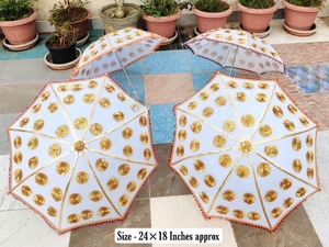 Parapluie décoratif blanc pour la décoration intérieure Halloween Diwali Ramadan Haldi Mehendi Sangeet Parasol Backdrop-pour la Saint-Valentin - Product Image 5