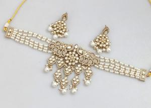 Conjunto de collar de polki de moissanita de lujo de aspecto tradicional para boda y joyería de moda nupcial Kundan para mujer - Product Image 6
