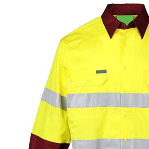 Chemises légères haute visibilité, séchage rapide, respirantes, certifiées CE, unisexes, service OEM, marque privée, vêtements de travail en polyester/coton - Product Image 4