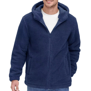 2024 OEM Hot Selling Men's Winter Soft <b>Sherpa</b> Zip Polar <b>Fleece</b> Casual Street Wear Breathable Quick Dry <b>Sherpa</b> <b>Fleece</b> Jacket - Product Image 1