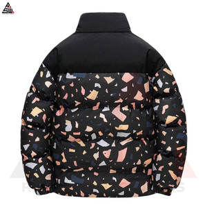 Nueva chaqueta de burbujas de invierno de moda para hombres de alta calidad a prueba de viento sublimación impresa tela de lona mejor precio - Product Image 4