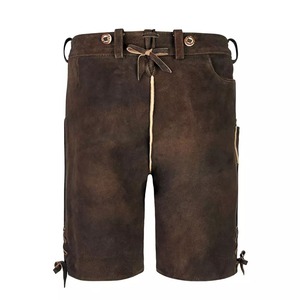 Personalizado últimos pantalones cortos bávaros alemanes de cuero genuino Lederhosen Último diseño 2025 Hombres Pantalones cortos de cuero bávaro Lederhosen - Product Image 6