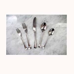 Cubiertos de plata de acero inoxidable de estilo vintage con mango de forma clavada Cubiertos occidentales elegantes para bodas y ocasiones especiales - Product Image 3