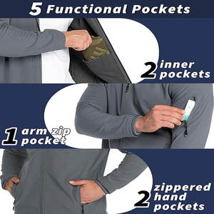 Veste Softshell personnalisée pour hommes Veste Softshell confortable Coupe-vent Respirante Veste Softshell pour hommes - Product Image 2