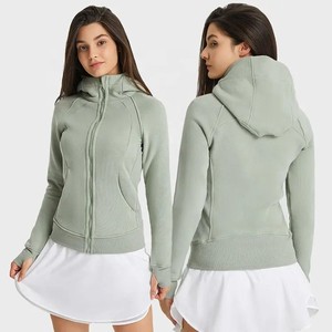 2025 marca de moda para mujer XS Zip-Up Sport Running Hoodie ODM sudadera de invierno estilo explosivo gran oferta otoño cuello con capucha - Product Image 2