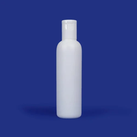 Botella Redonda de HDPE para Champú y Aceites, Recargable, Resistente a Fugas, Envase de Plástico Duradero con Tapa de Rosca Segura para Champú y Aceites Capilares