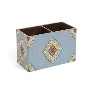 Porta Cubiertos de Madera, Elegante Complemento para la Mesa de Comedor y Organizador Multiusos para Cucharas de Cocina, de la India - Product Image 4