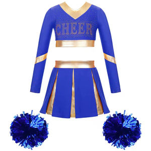 Uniforme de porristas sin mangas personalizado conjunto en línea traje de LICRA con diseño impreso para líder de porristas - Product Image 1