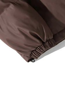 Chaqueta acolchada de talla grande para hombre, chaqueta de cuero cálida con burbujas impermeable de invierno personalizada con decoración de piel, venta al por mayor, novedad - Product Image 5