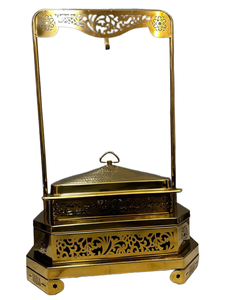 Vente en gros Chauffe-plats décoratifs de luxe en acier inoxydable avec pendaison dorée - Product Image 4