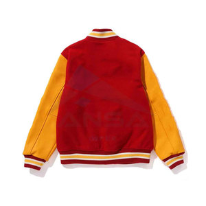แจ็คเก็ตหนังแท้ดีไซน์ล่าสุดสำหรับผู้ชายและผู้หญิง สไตล์วาร์ซิตี้ เบสบอล คอลเลจ ยูนิเวอร์ซิตี้ คุณภาพสูง - Product Image 2