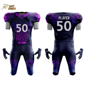 Uniformes de fútbol americano al por mayor alta calidad nuevo diseño de sublimación superventas púrpura juvenil - Product Image 3