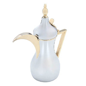 Cafetera Dallah de latón hecha a mano de alta calidad con acabado de níquel para vajilla, productos para el hogar, utensilios de cocina - Product Image 5