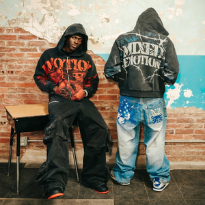 Unisex estilo americano letra Digital impreso suelto Invierno Polar sin forro 100% algodón con capucha cárdigan con capucha hombres mujeres - Product Image 5