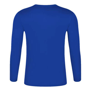 Camisetas atléticas de manga larga para hombres, diseño de secado rápido de poliéster transpirable que absorbe la humedad, para atletas grandes y altos, venta al por mayor - Product Image 2