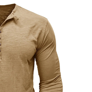 <b>Men's</b> New Style Soft Breathable 100% cotton <b>Henley</b> <b>Shirts</b> Casual and sports wear for all Summer Wear Wholesale - Product Image 3