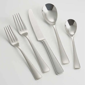 Ensemble de couverts en acier inoxydable Simplicity de designer Poignée plaquée argent unique pour ustensiles de cuisine - Product Image 6