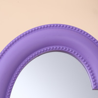 Miroir de maquillage rose en forme de cœur avec logo personnalisé Miroir de courtoisie mural de table
