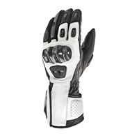 Guantes de Cuero Blancos de Medio Dedo para Invierno, Impermeables, con Función Táctil, para Vela, Motociclismo, Carreras y Conducción Deportiva