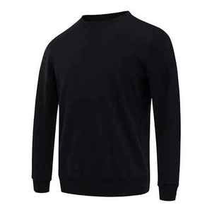 Sweatshirts Slim à col rond personnalisés pour hommes Collection hiver des fabricants de vêtements noirs - Product Image 3