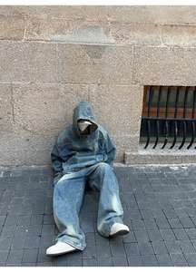 Recién llegado, chaqueta vaquera con capucha de otoño, chaqueta informal de pareja de primavera para hombre, extensión superior multicolor - Product Image 5