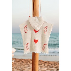 Ensemble de serviettes de bain en mousseline de coton biologique Varol 100% pour enfants, motif rayé adorable, pour bébés, utilisation en soin de bébé - Product Image 3