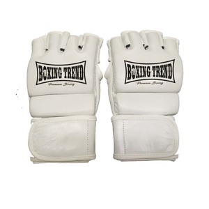 Guantes de entrenamiento de cuero de vaca personalizados de alta calidad UFC MMA cuero de PU de medio dedo para boxeo y entrenamiento Mma - Product Image 2