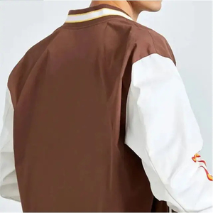 Chaqueta de béisbol Varsity para hombre, abrigos de bombardero, chaquetas informales Vintage de manga larga con letras, sudadera ajustada - Product Image 6