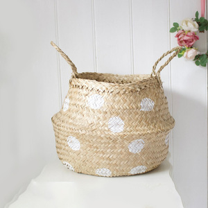 Cesta de lavandería de algas marinas para ropa de niños, almacenamiento de juguetes, cestas de vientre de hierba marina más vendidas - Product Image 6